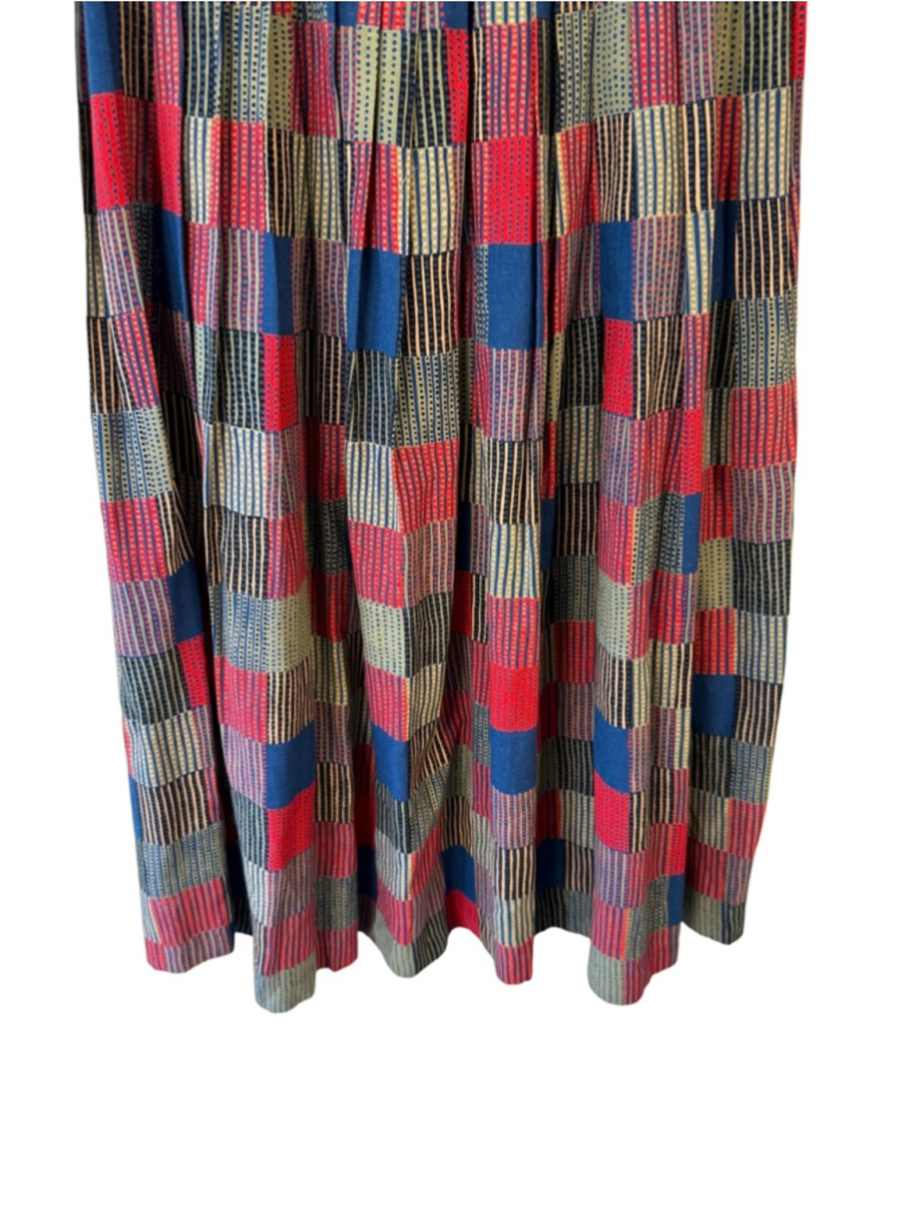 Vintage 80s 90s Plaid Midi Skirt in Red and Blue Size 8 Boho Cottagecore - Picture 10 of 10